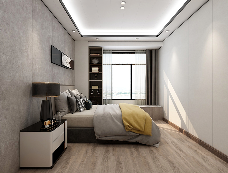 พื้นไม้กระดานไวนิลลายไม้กันเสียง