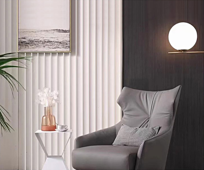 แผ่นผนังร่องพีวีซีลายไม้