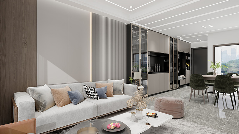 แผงร่องหรูหราสำหรับผนัง