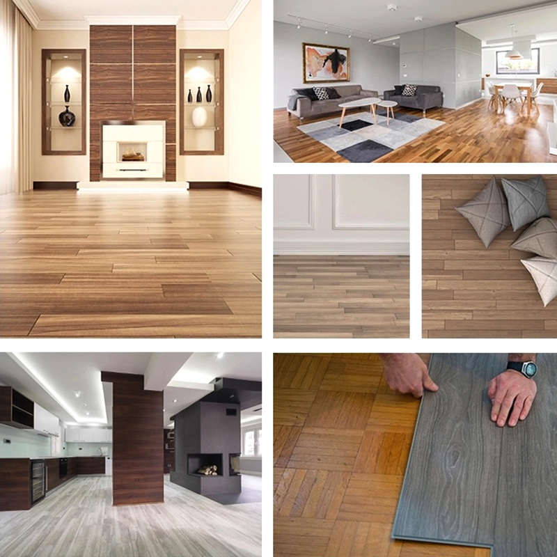 พื้นไม้กระดานไวนิลลายไม้ปลอดเชื้อ