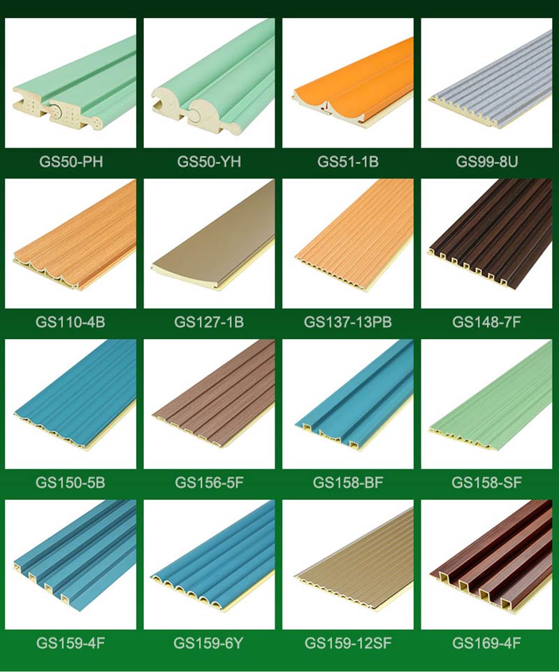 ภายในแผงผนัง WPC ขนาดต่างๆ