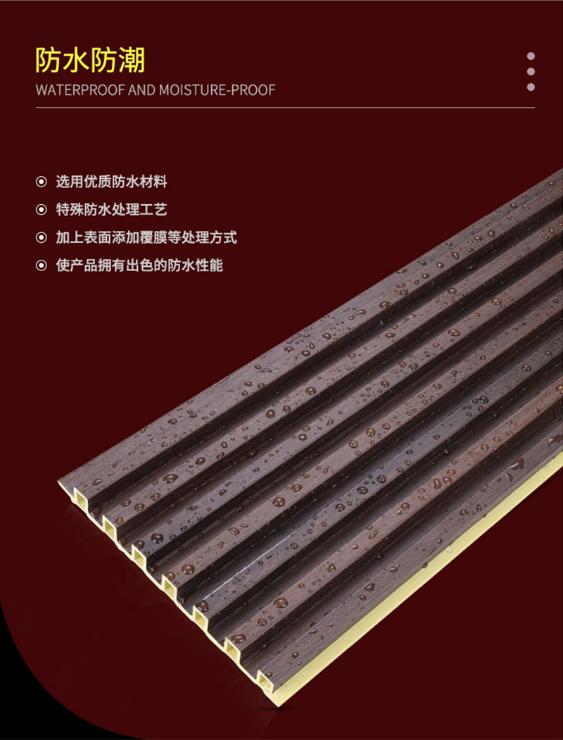 แผงผนังร่อง WPC กันน้ำ