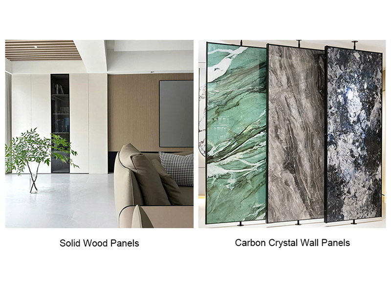 แผงไม้เนื้อแข็งเทียบกับแผงผนังคริสตัลคาร์บอน: คู่มือฉบับสมบูรณ์