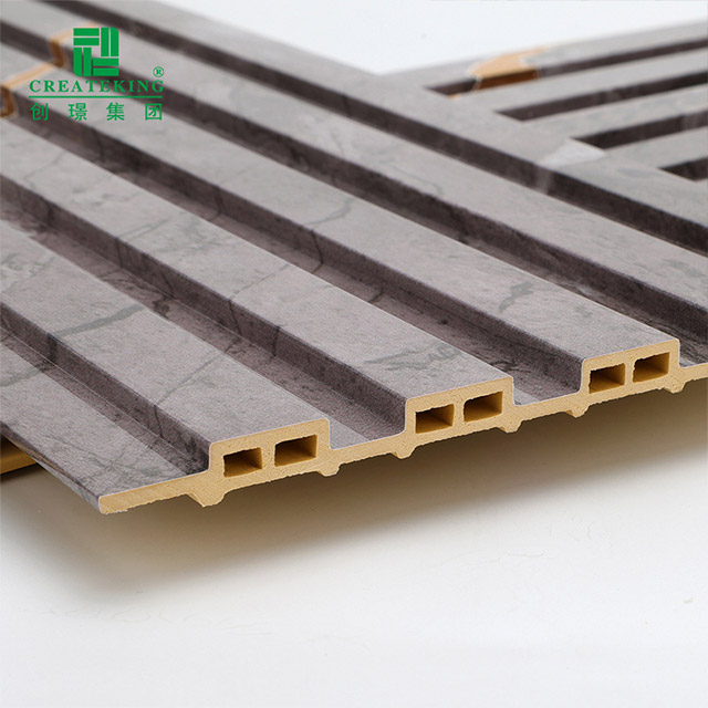 แผงผนังกลวงร่อง PVC กันน้ำ 155 * 17 มม