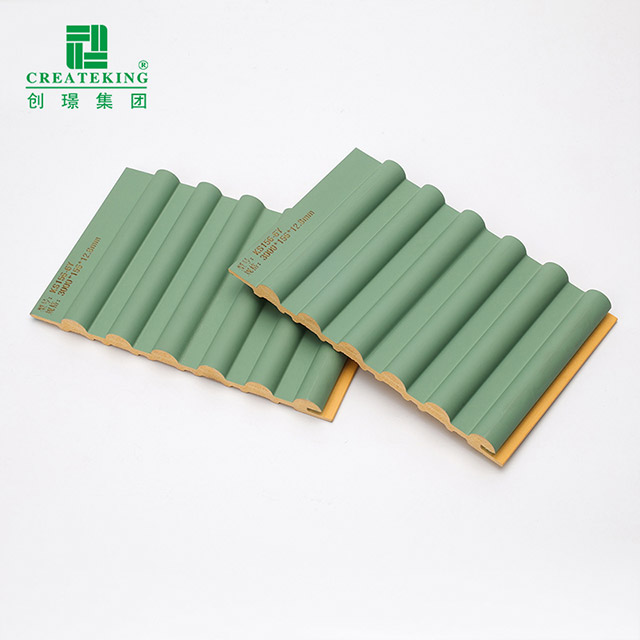 แผงผนังทึบครึ่งวงกลมด้านนอก PVC ขนาด 156 * 12.8 มม