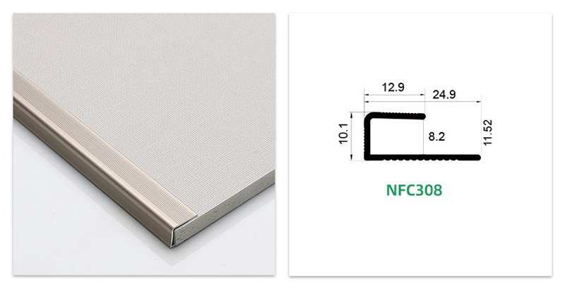 แผ่นปิดขอบสี่เหลี่ยมพื้นไม้ลามิเนต