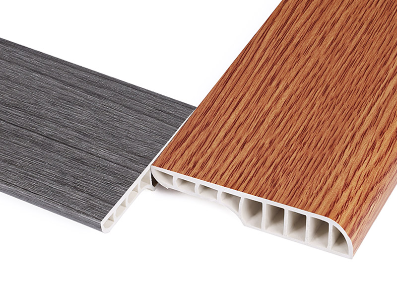 กระดานข้างก้นกลมดินสอ PVC 70*13 มม