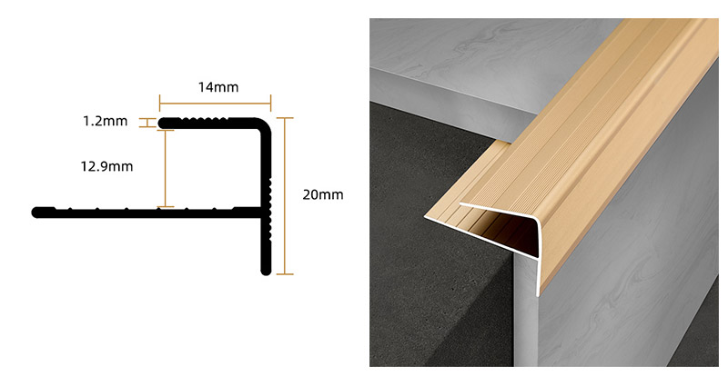 จมูกบันไดอลูมิเนียมกันลื่น