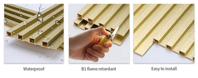 แผ่นผนังร่องทองเมทัลลิก