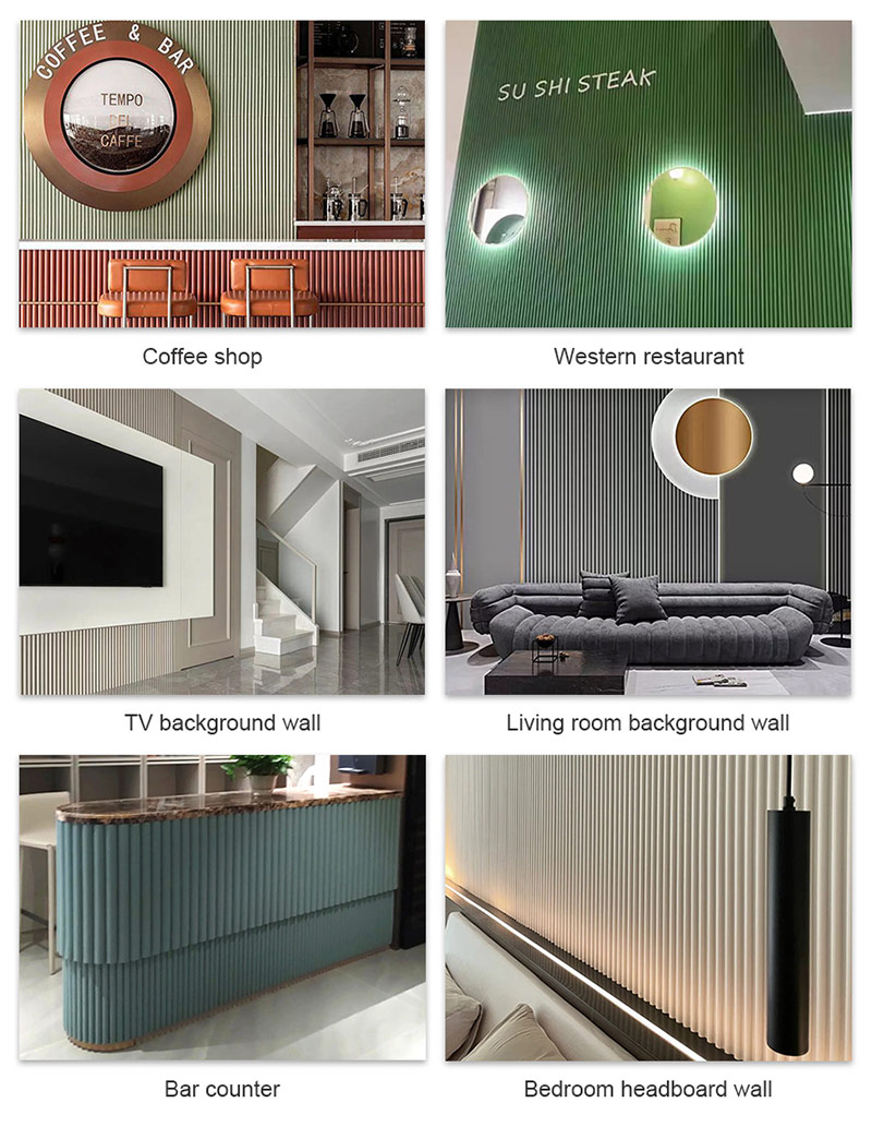 แผงผนัง WPC ออกแบบครึ่งวงกลม