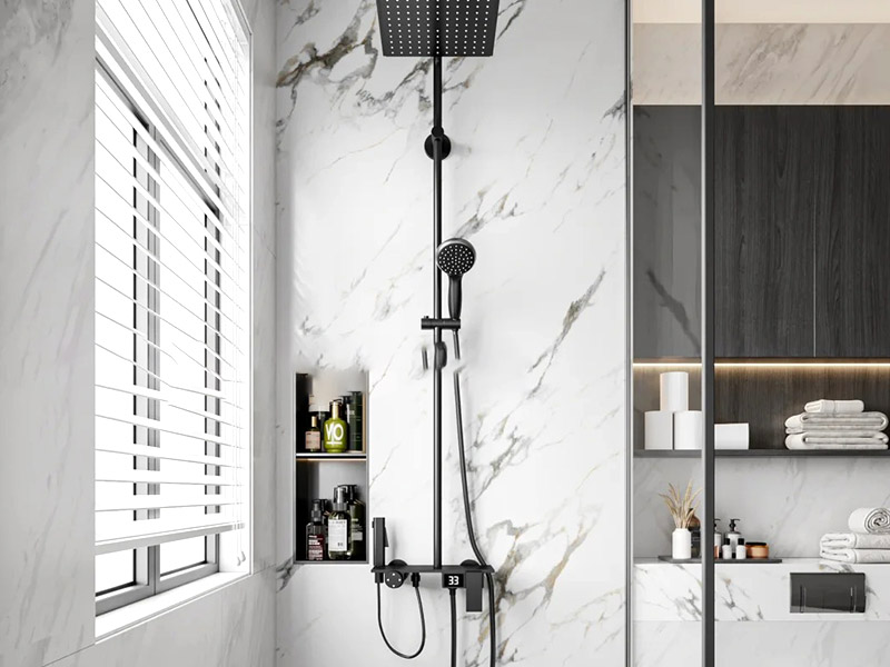 แผ่นหินอ่อนพีวีซีในห้องน้ำ