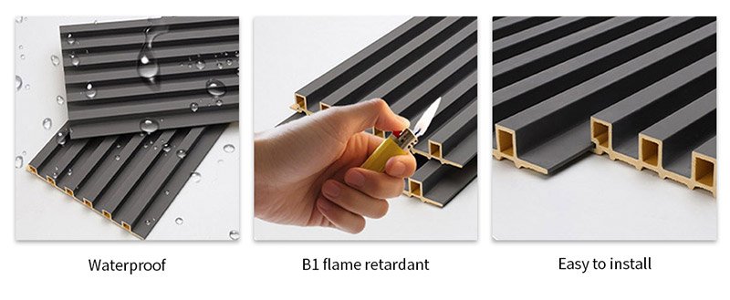 แผ่นผนังร่องสี่เหลี่ยม
