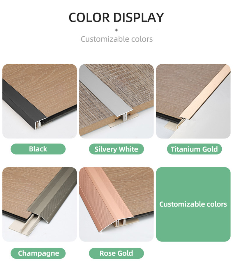 Offset T-Molding Floor Seams Transition Strip