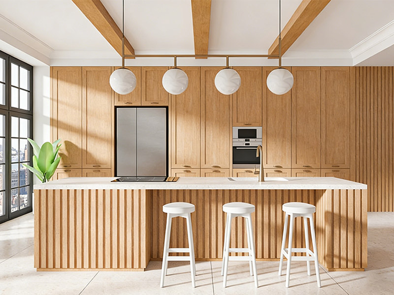 แผ่นผนังห้องครัว WPC