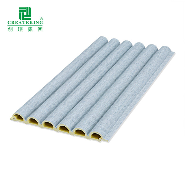 แผงผนัง WPC ออกแบบครึ่งวงกลม 158 * 15 มม