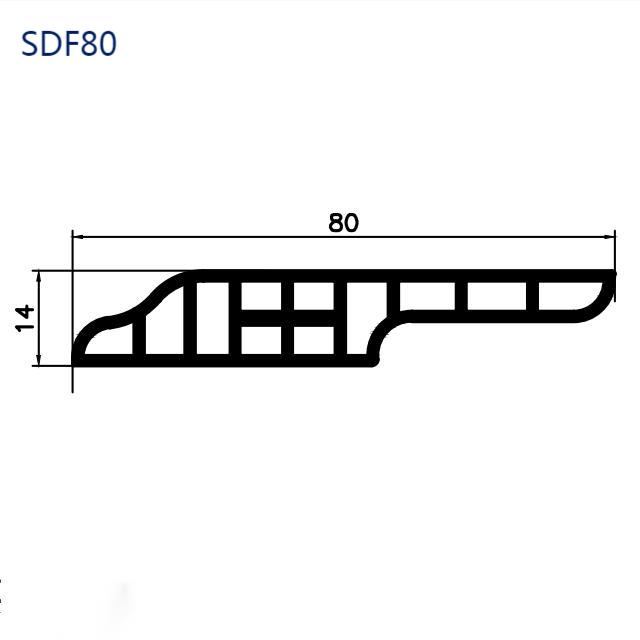 กระดานรอบ PVC ลายไม้กันน้ำ 8 ซม. สำหรับตกแต่งบ้าน - SDF80