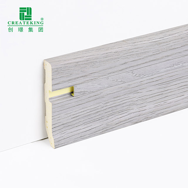 75*15 มม. PVC ซ่อนเล็บ Solid Skirting Board