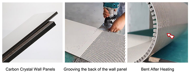 คริสตัลคาร์บอนพื้นผิวเรียบหรือแผ่นผนังหินอ่อนเทียม