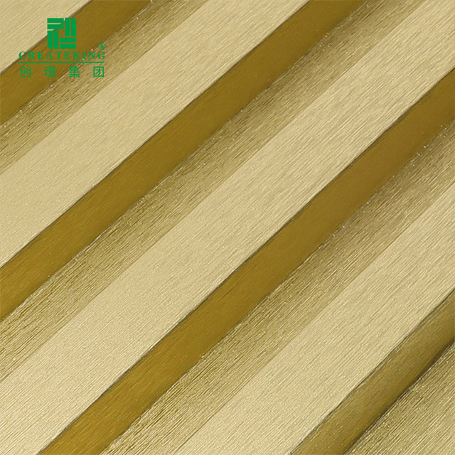 แผงผนังร่องทองเมทัลลิก 155 * 17 มม