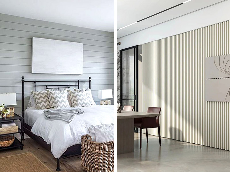 ความแตกต่างระหว่างแผ่นผนัง Shiplap และ PVC