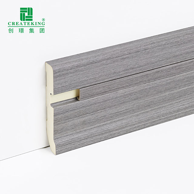 75*15 มม. PVC ซ่อนเล็บ Solid Skirting Board