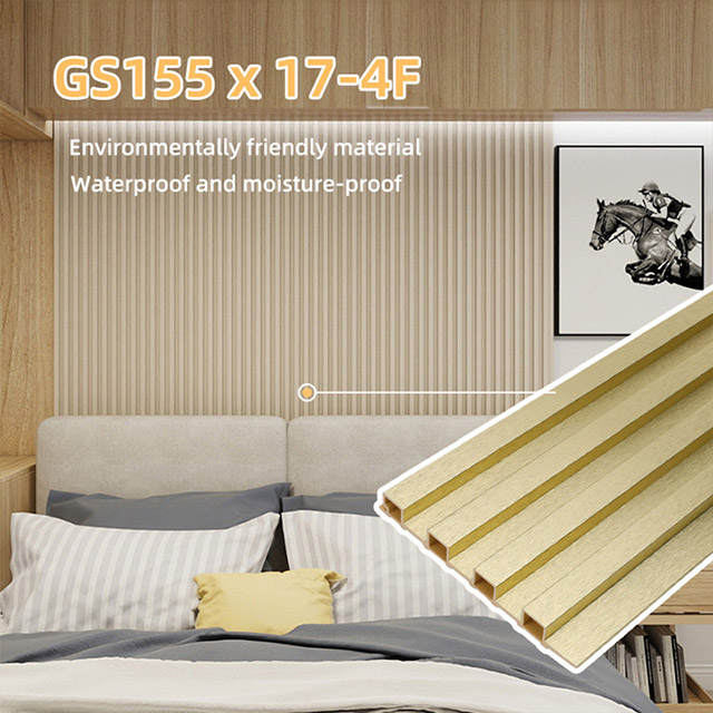 แผงผนังร่องทองเมทัลลิก 155 * 17 มม