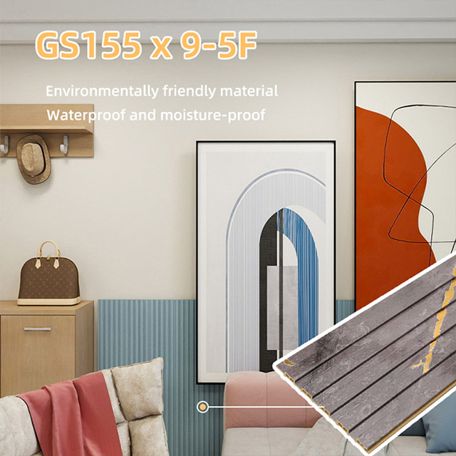 แผงผนังกลวงร่อง PVC กันน้ำ 155 * 17 มม