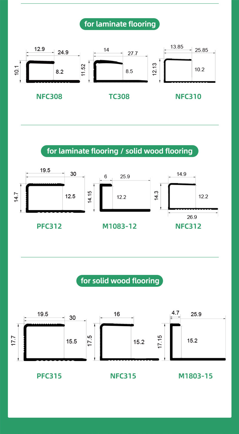  อุปกรณ์ตกแต่งพื้นลามิเนตแบบ C-moulding