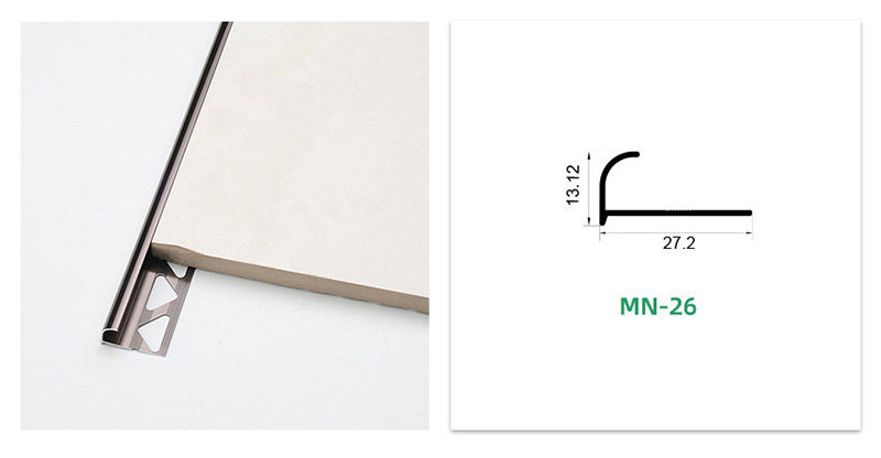 ขอบกระเบื้องโค้งอลูมิเนียมอัลลอยด์