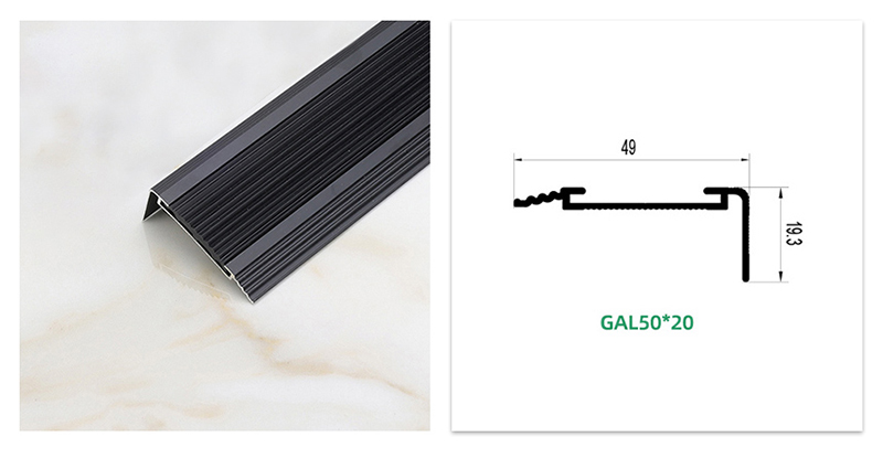 ขอบจมูกบันไดพร้อมยางสอด