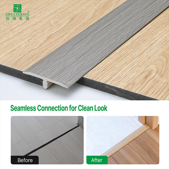 แถบเปลี่ยนพื้นรูปตัว T PVC ขนาด 40 * 7.5 มม