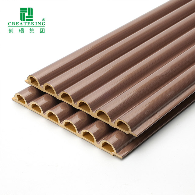 แผงผนัง WPC ออกแบบครึ่งวงกลม 158 * 15 มม