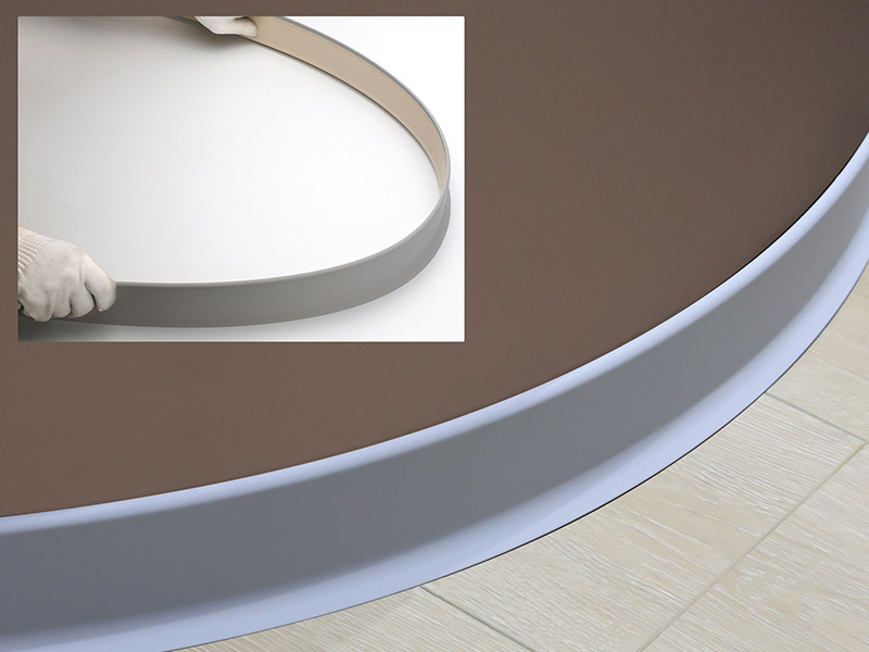 กระดานรอบ PVC แบบยืดหยุ่น 70*13.5 มม