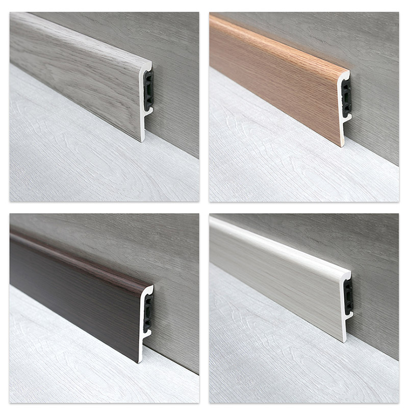 กระดานรอบ PVC แบบหนีบขนาด 75*15 มม