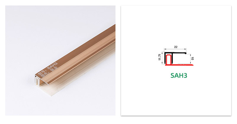 โปรไฟล์ปลายโลหะสำหรับพื้นลามิเนต