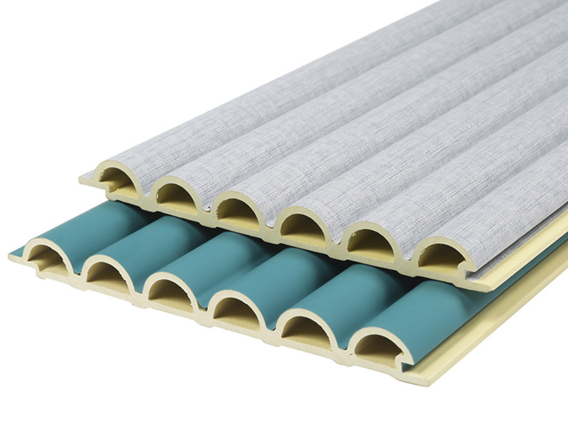 แผงผนัง WPC ออกแบบครึ่งวงกลม 158 * 15 มม