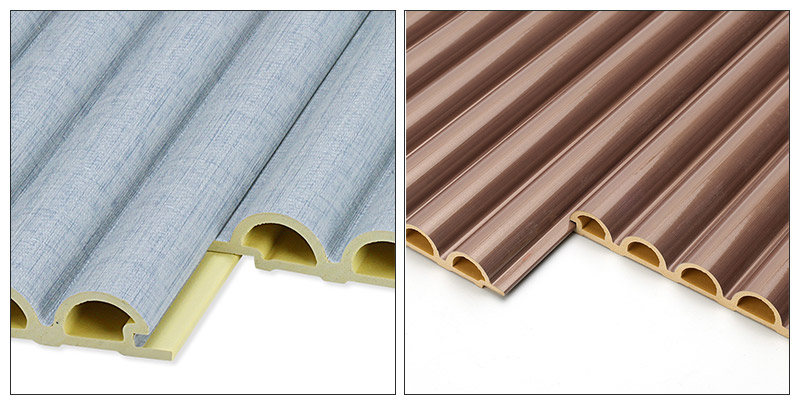 แผงผนัง WPC ออกแบบครึ่งวงกลม 158 * 15 มม