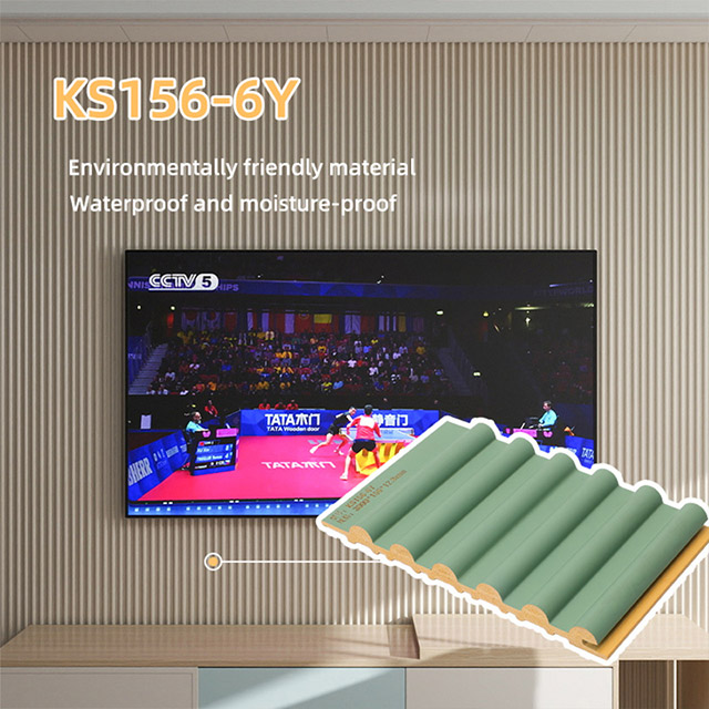 แผงผนังทึบครึ่งวงกลมด้านนอก PVC ขนาด 156 * 12.8 มม