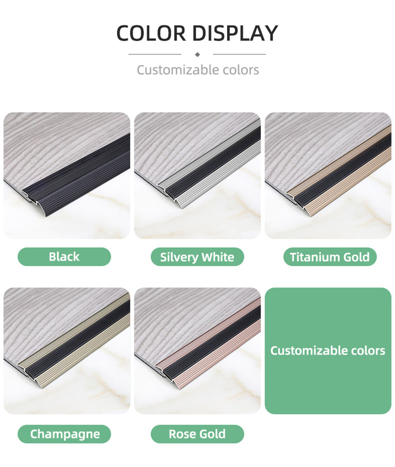  แถบเกณฑ์กันลื่นอลูมิเนียมพร้อมยางแทรก