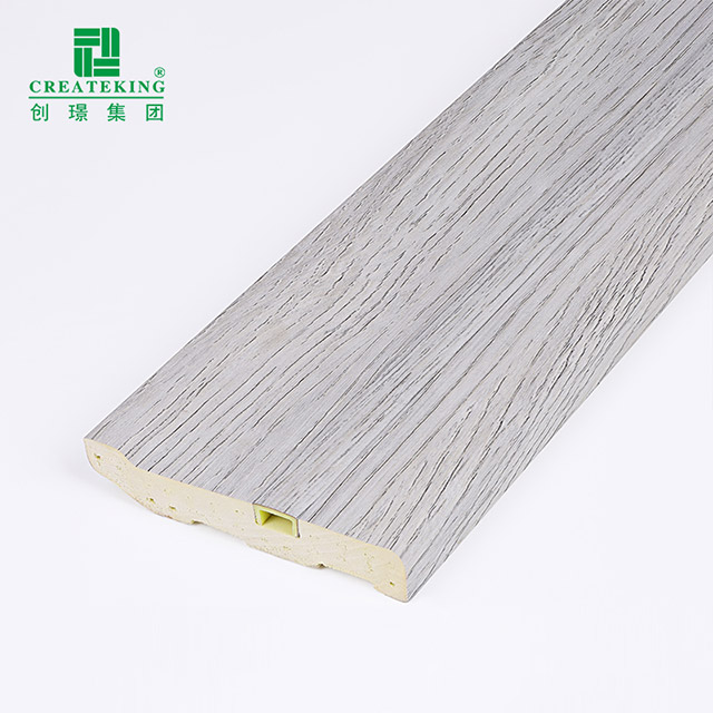 75*15 มม. PVC ซ่อนเล็บ Solid Skirting Board