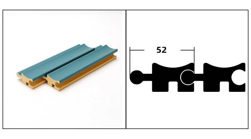 แผ่นผนังร่องหมุน PVC ขนาด 52 * 25 มม