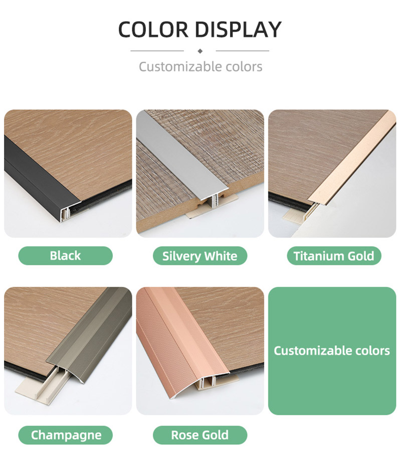 โปรไฟล์ปลายอลูมิเนียมสำหรับพื้นลามิเนต