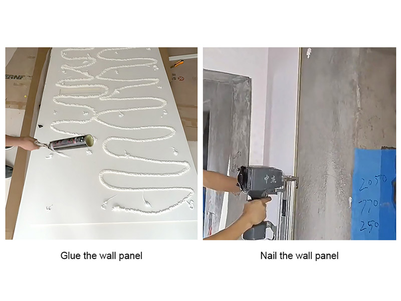 คุณติดกาวหรือตอกตะปูแผ่นผนังหรือไม่?