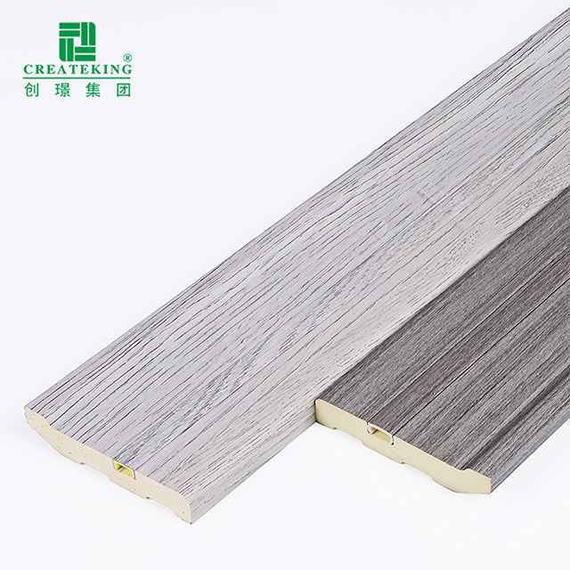 75*15 มม. PVC ซ่อนเล็บ Solid Skirting Board