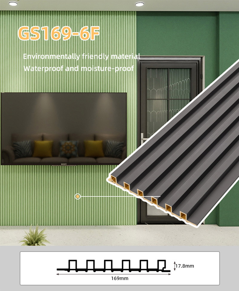 แผ่นผนังร่องสี่เหลี่ยมขนาด 169 * 17.8 มม