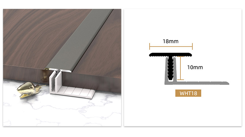 18 * 11.4 มม. ขอบอลูมิเนียมอัลลอยด์รูปตัว T