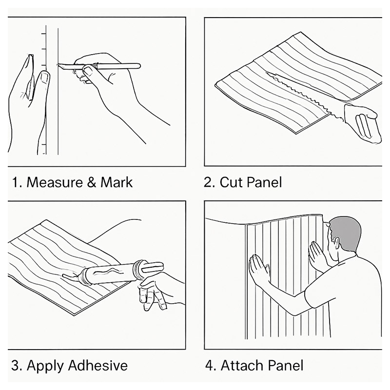 แผง A ผนังโค้ง