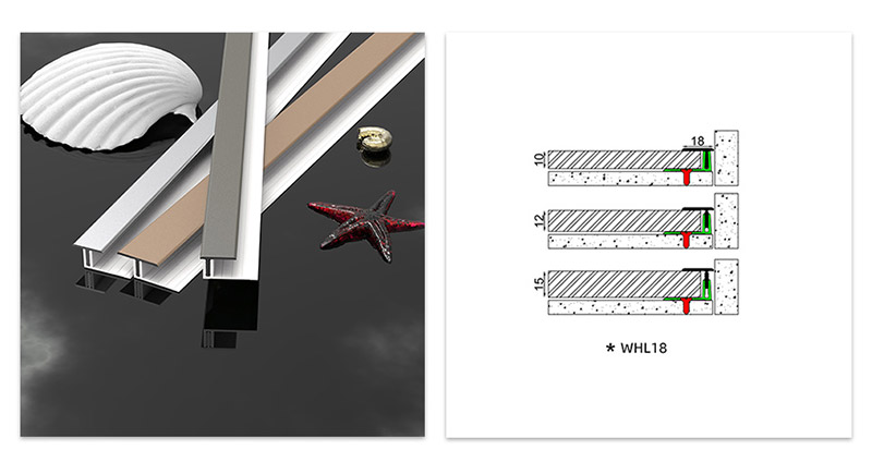 18 * 11.3 มม. รูปตัว T ด้านเดียวอลูมิเนียมอัลลอยด์ขอบตัดขอบ