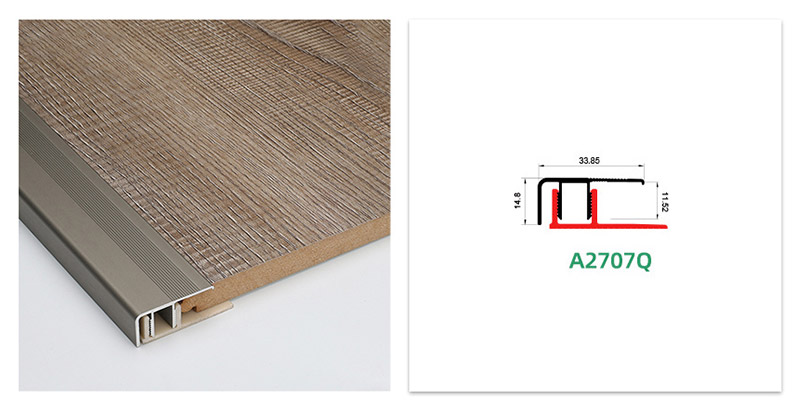 โปรไฟล์ปลายอลูมิเนียมสำหรับพื้นลามิเนต