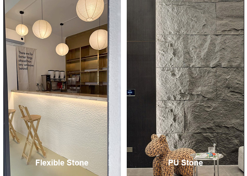 ความแตกต่างระหว่างหินยืดหยุ่นและหิน PU คืออะไร?